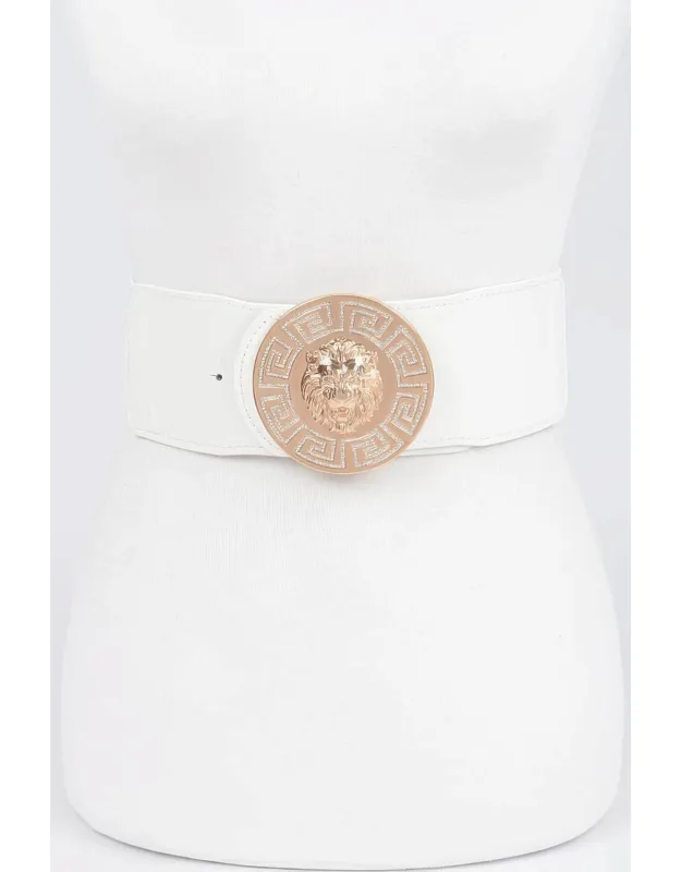 Lion Buckle Elastic Belt