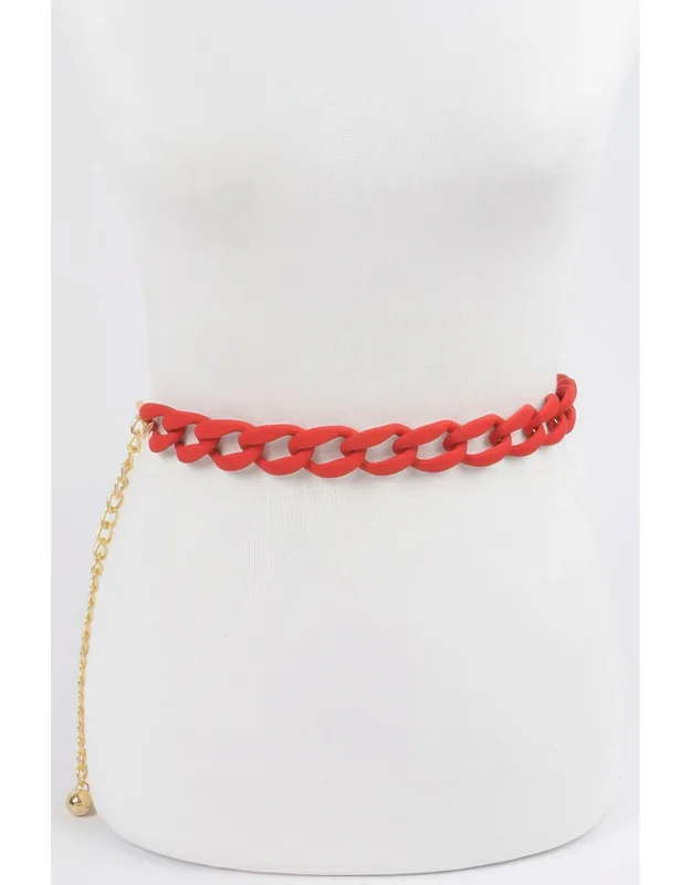 Vivid Color Chain Belt