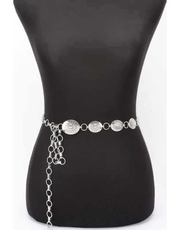Floral Disc Chain Belt