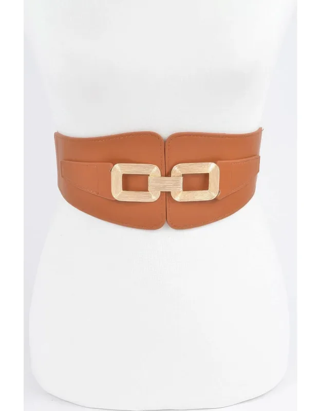 Wide Metal Link Elastic Belt