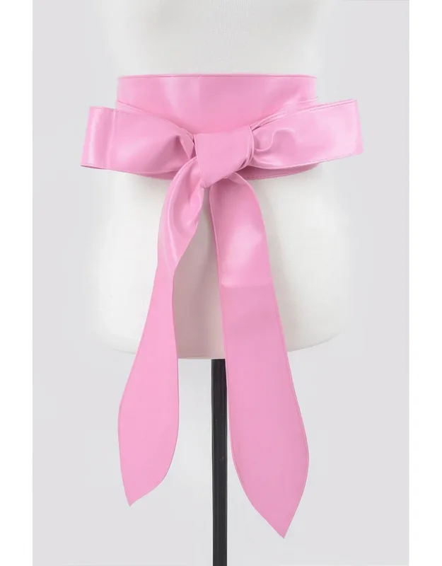 Faux Leather Kimono Belt