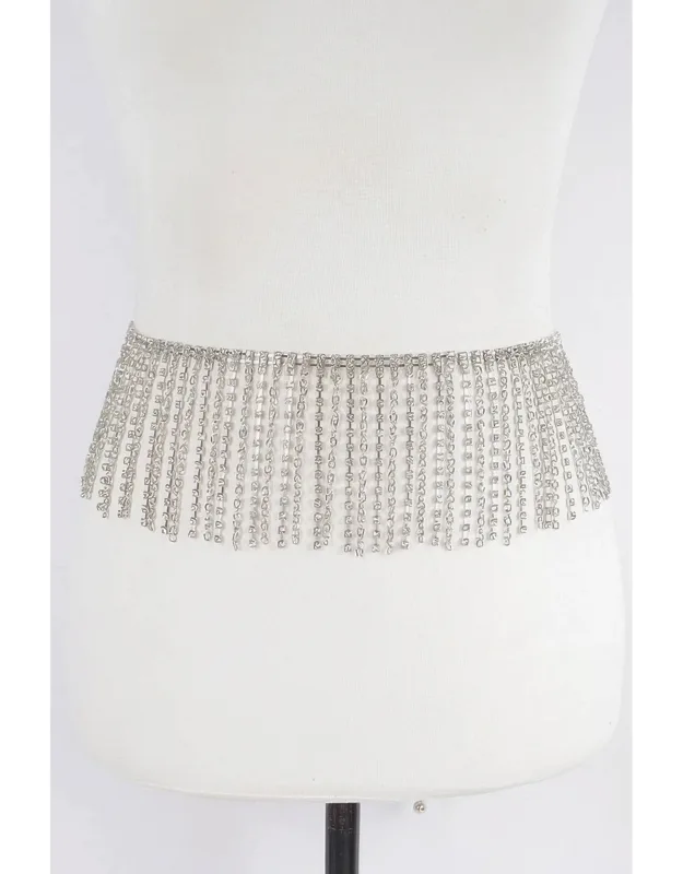 Rhinestone Curtain Belt