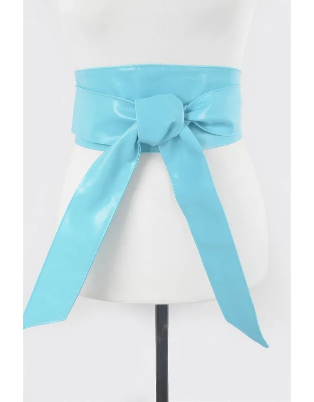 Faux Leather Tie Up Belt