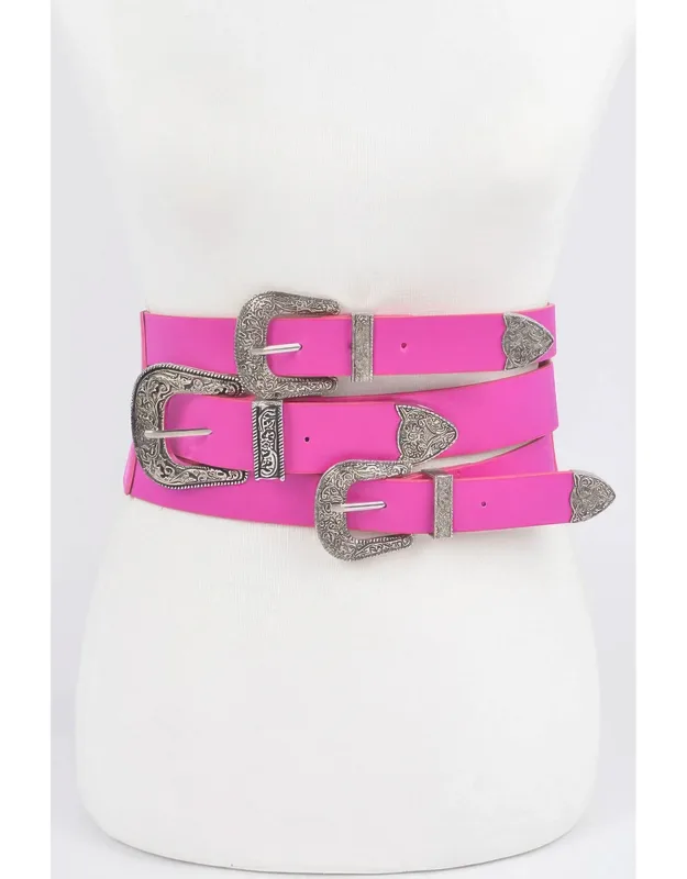 Multi Buckles Elastic Belt