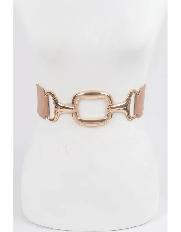 Metal Buckle Stretch Waist Belt