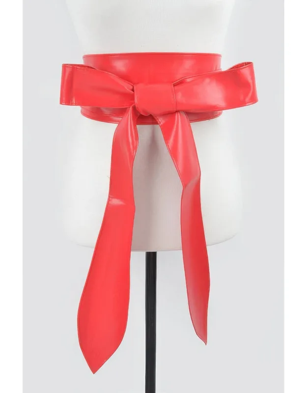 Faux Leather Kimono Belt