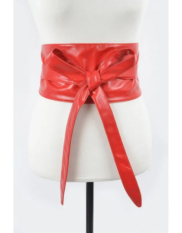 Tie Front Leather Belt