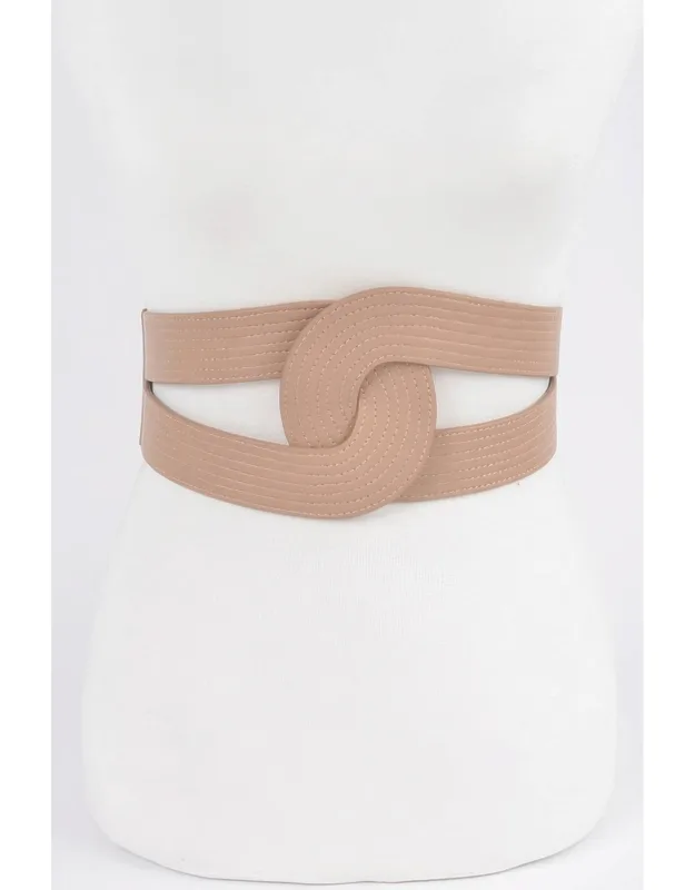 Faux Leather Elastic Belt