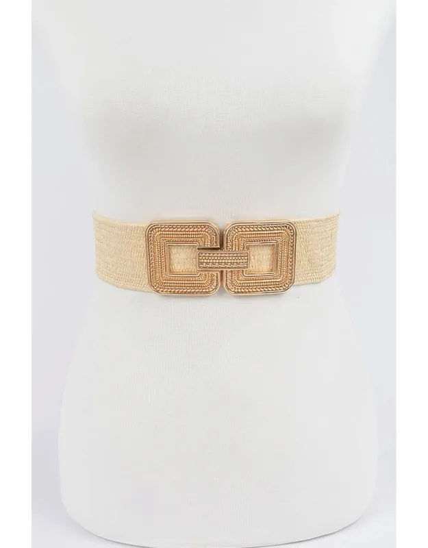 Metal Buckle Stretch Belt