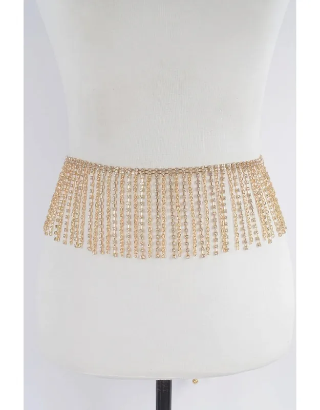 Rhinestone Curtain Belt