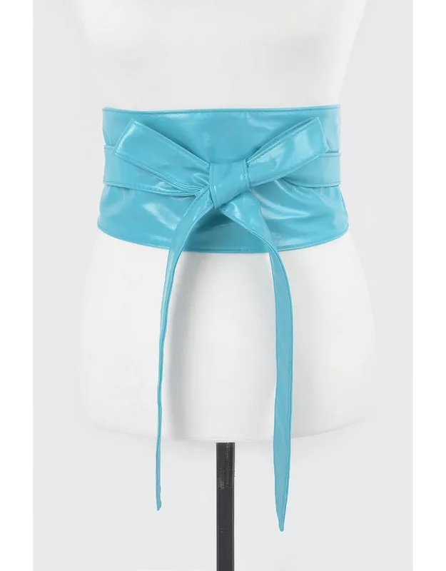 Tie Front Leather Belt