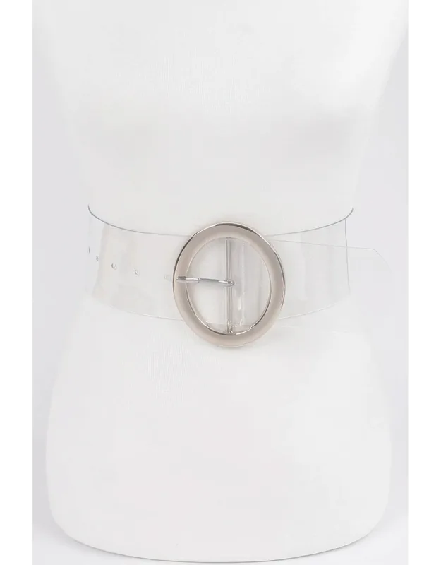 Transparent Round Buckle Belt