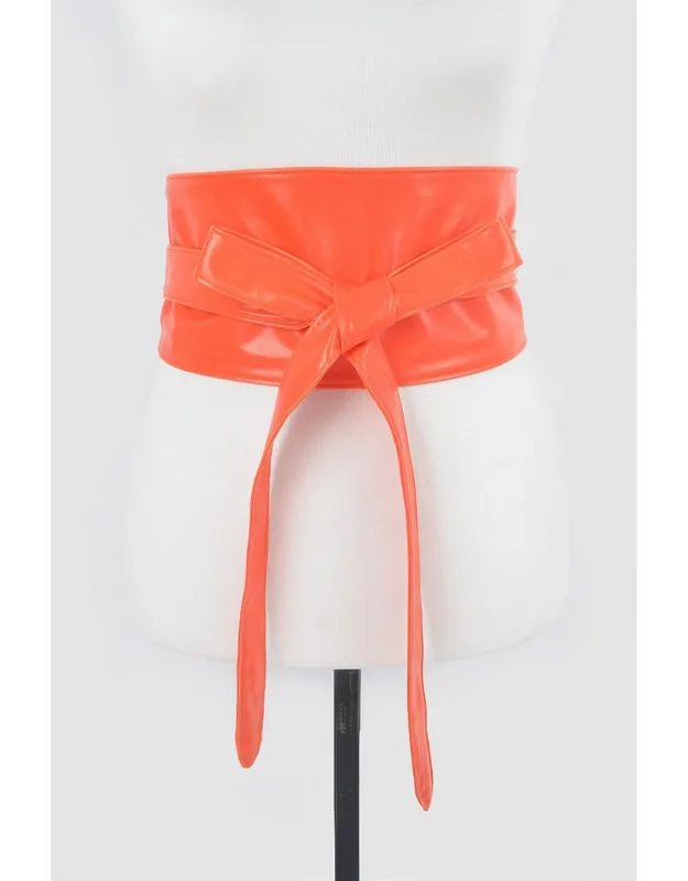 Tie Front Leather Belt