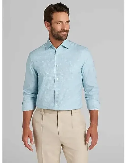 Modern Fit Mini Grid Dress Shirt