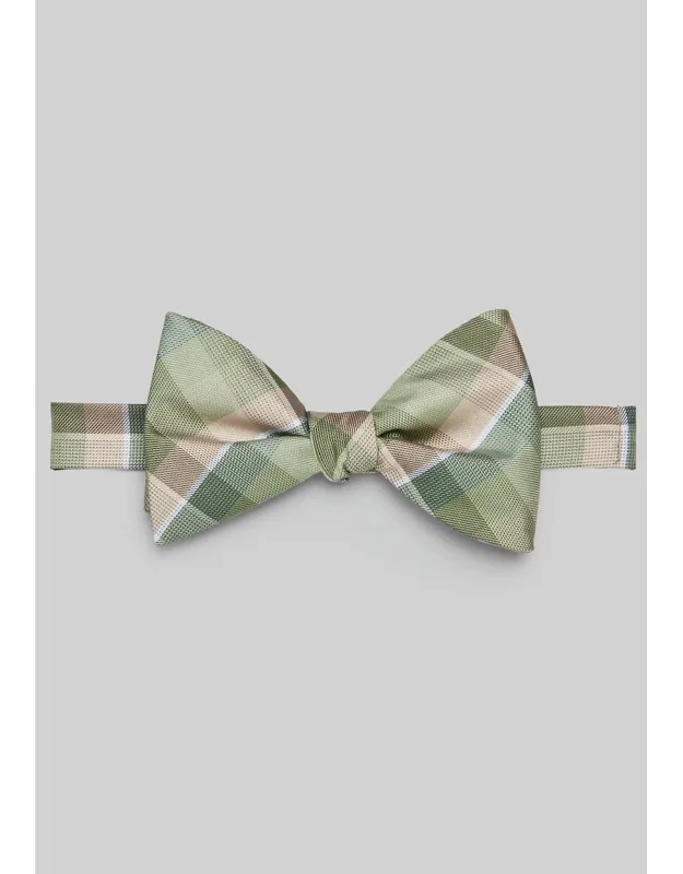 Plaid Pre-tied Big Bow Tie