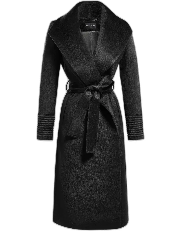 Belted Long Wrap Coat