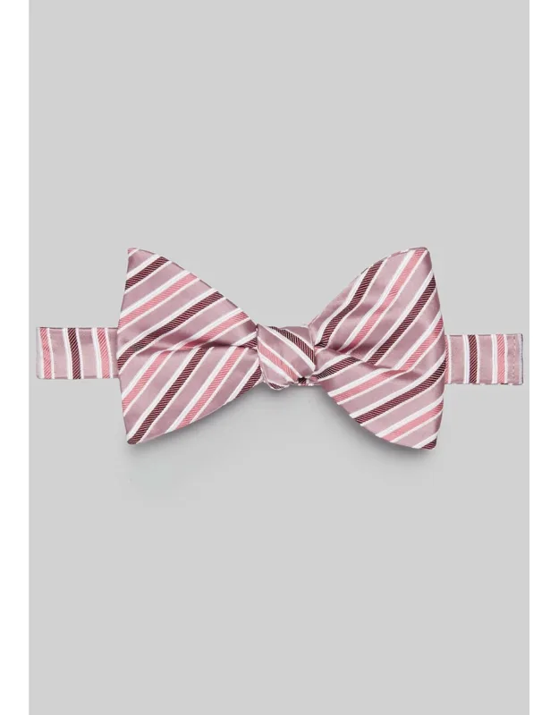 Stripe Pre-tied Big Bow Tie