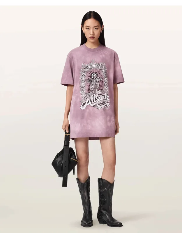 Avalon Tie-dye Graphic T-shirt Mini Dress