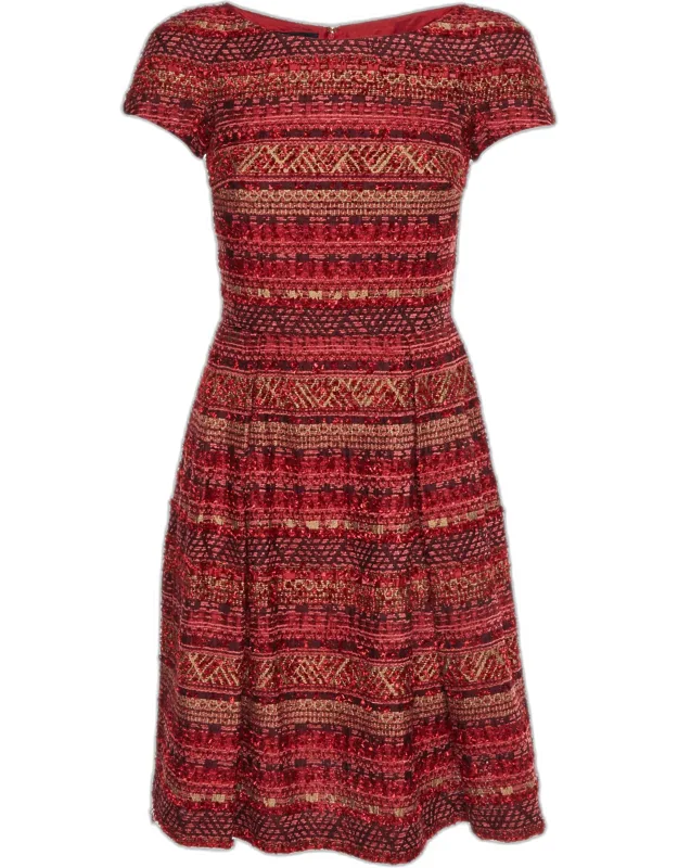 Striped Tweed Mini Dress