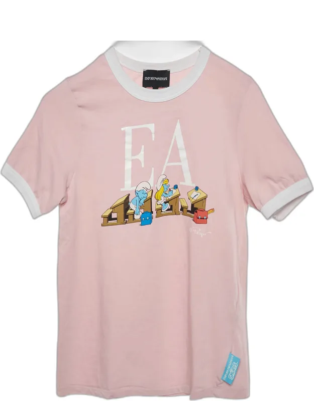 Smurf Logo Print Jersey T-shirt