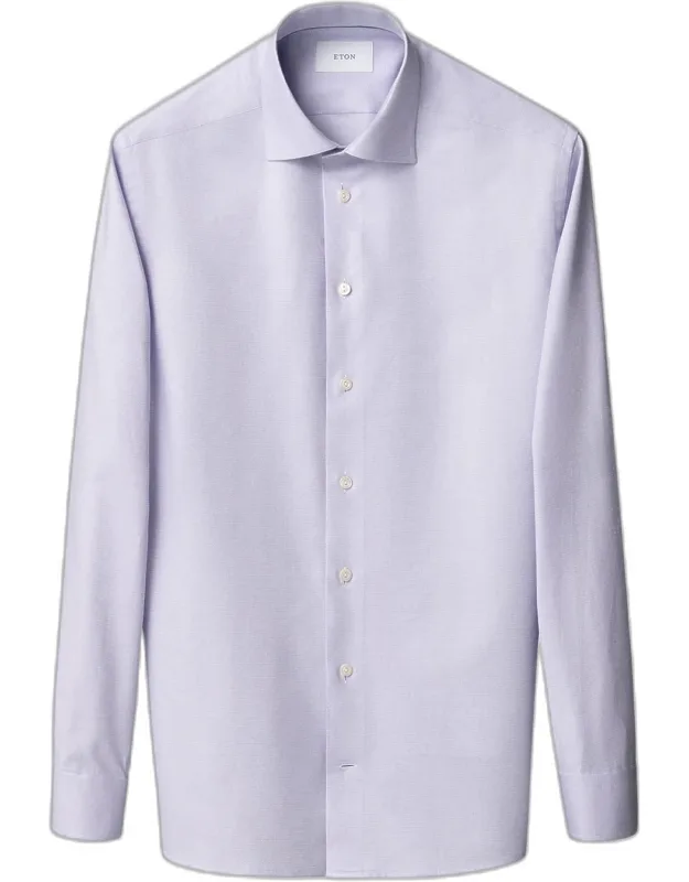 Slim Fit Textured Twill Dress Shirt