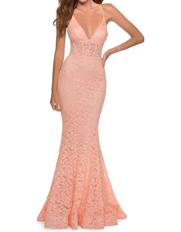 Sequin Lace Prom Dress