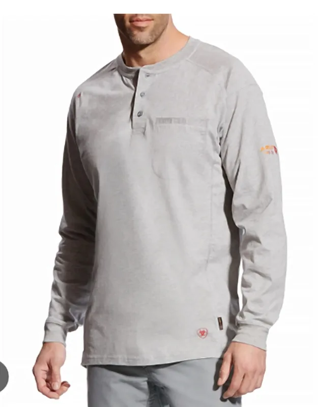 Fr Air Henley Long Sleeve Work Shirt