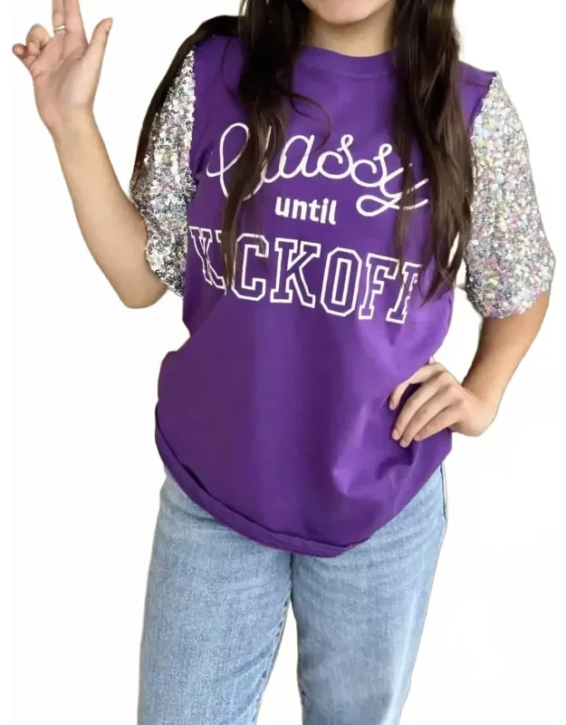 Classy Until Kickoff Top