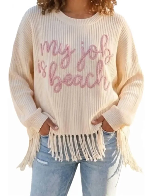 My Job Is Beach Sweater