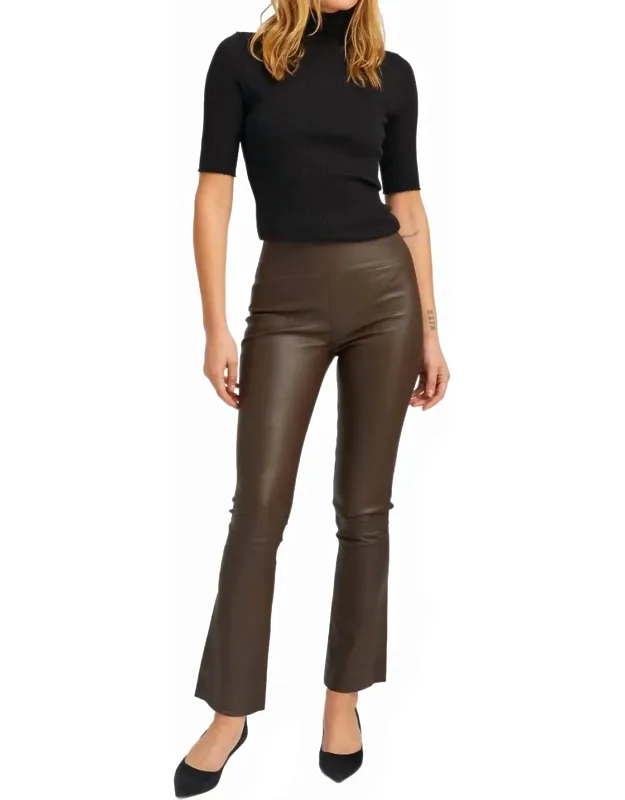 Jackie Leather Ankle Flare Leggings
