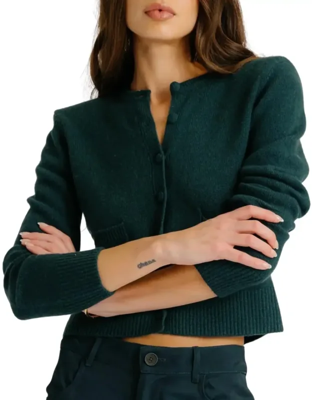 Emilia Shoulder Pad Cardigan
