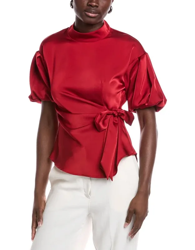 Side Tie Satin Top