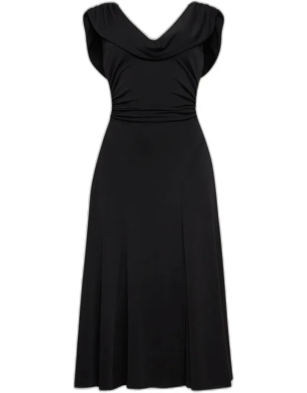 Draped Midi Dress