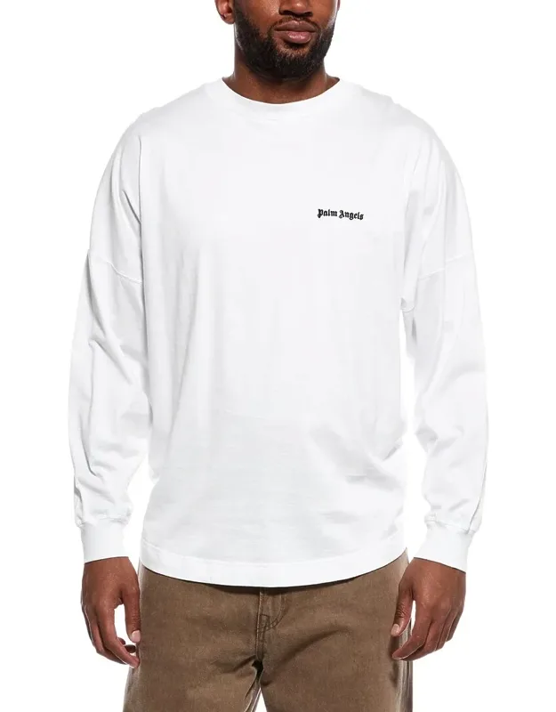 Palm Angels T-shirt - Ribbed Trim, Crewneck
