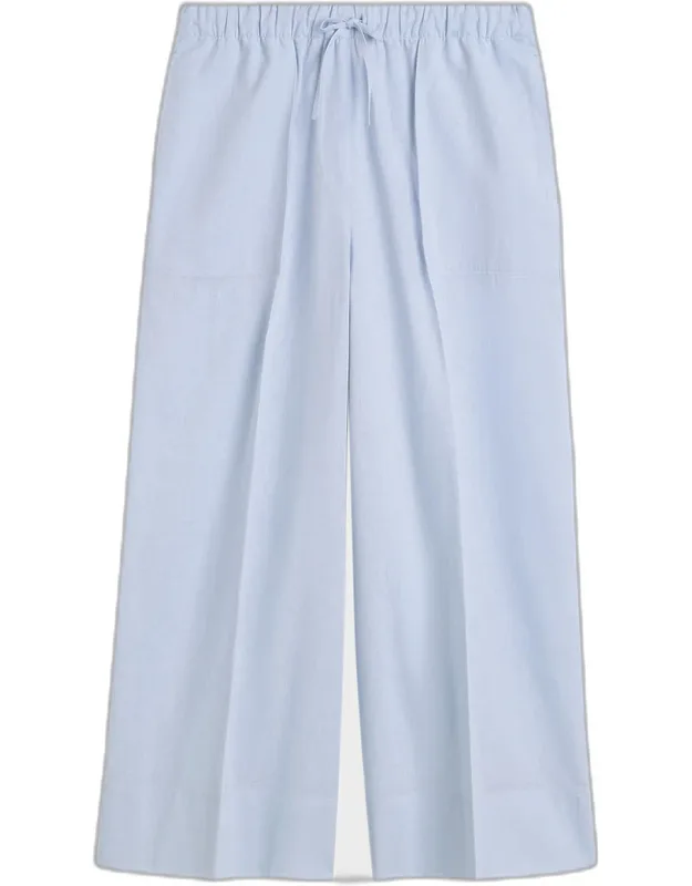 Wide-leg Drawstring Summer Trousers