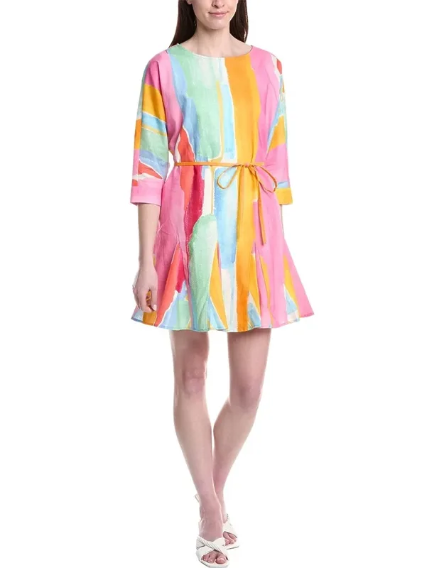 Linen-blend Mini Dress