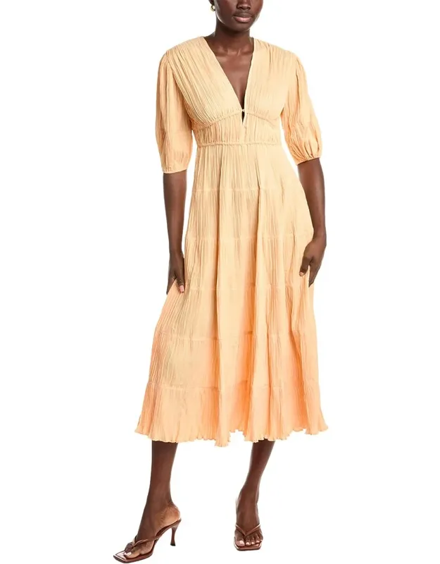 Twisted Front Midi Dress