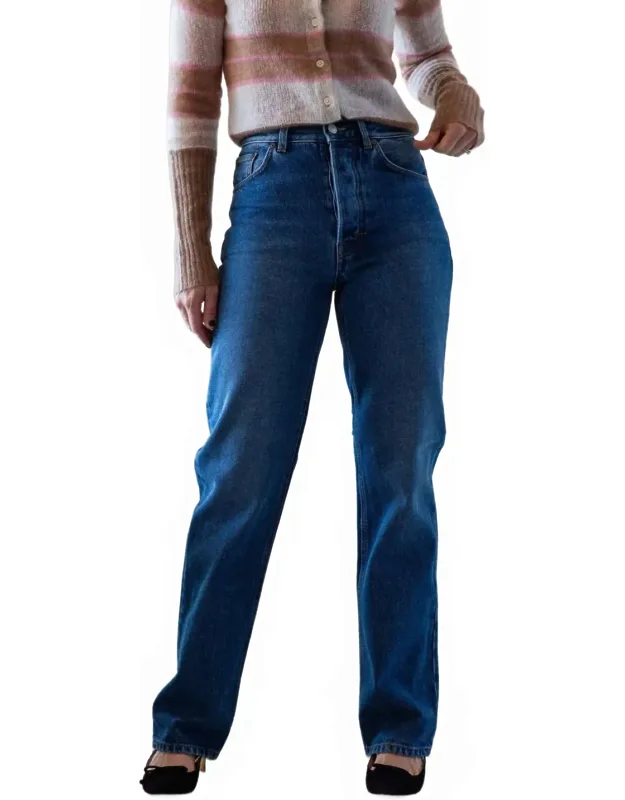 Straight Leg Denim Jeans