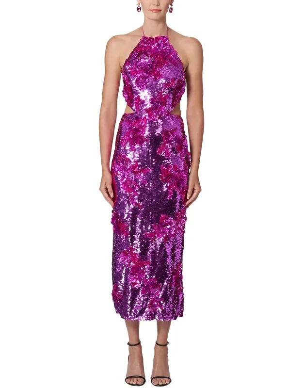 Cutout Waist Midi Dress