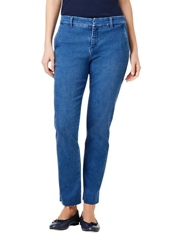 Petite Straight Leg Ankle Denim Trousers
