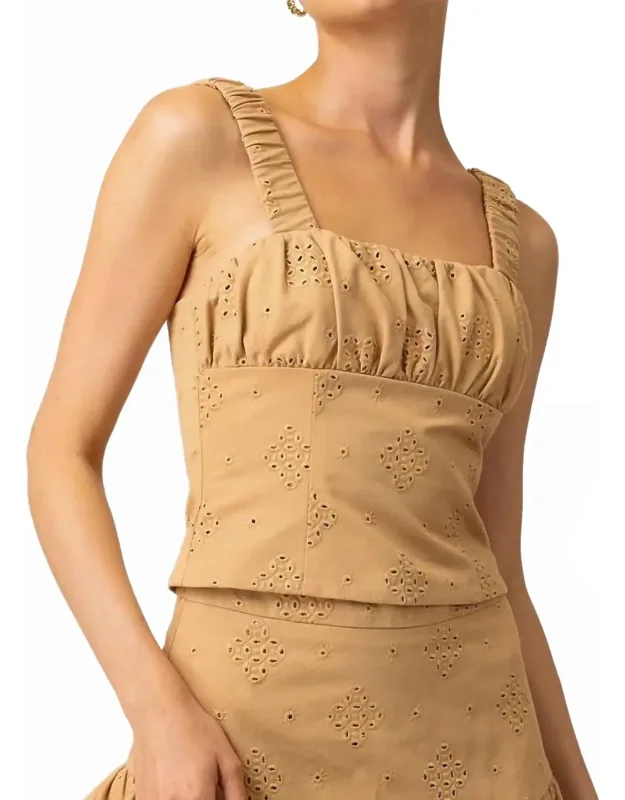 Eyelet Strap Top