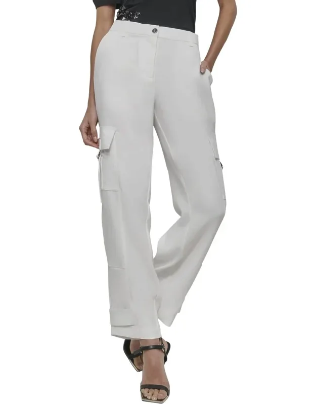 Satin Cargo Pants