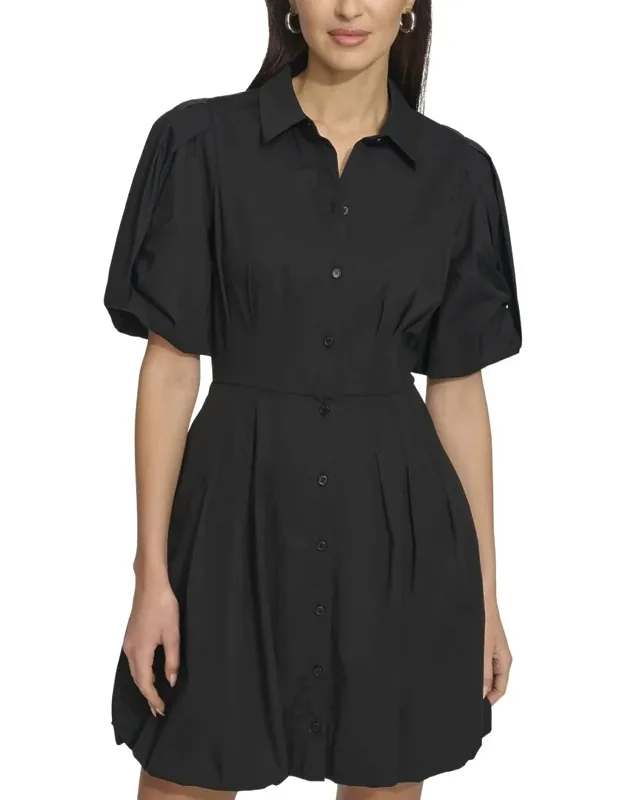 Collar Poplin Mini Dress