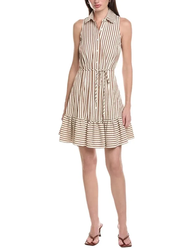Seersucker Yarn Dye Stripe Shirtdress