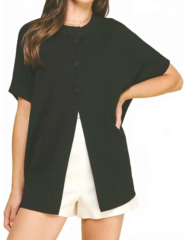 Three Button Sweater
