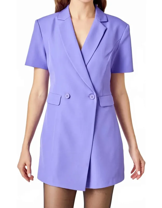 Short Sleeve Blazer Romper