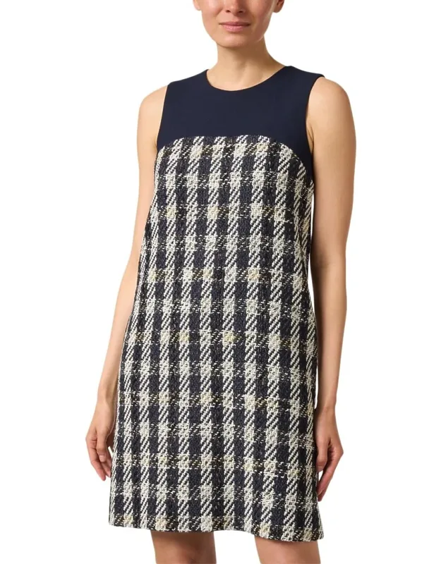 Tweed Wool-blend Shift Dress