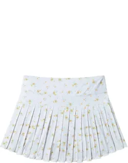 Floral Pleated Skirt