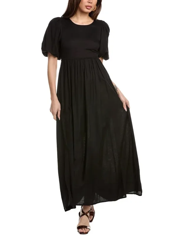 Linen-blend Maxi Dress
