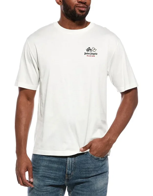Palm Angels T-shirt Ribbed Trim, Crewneck